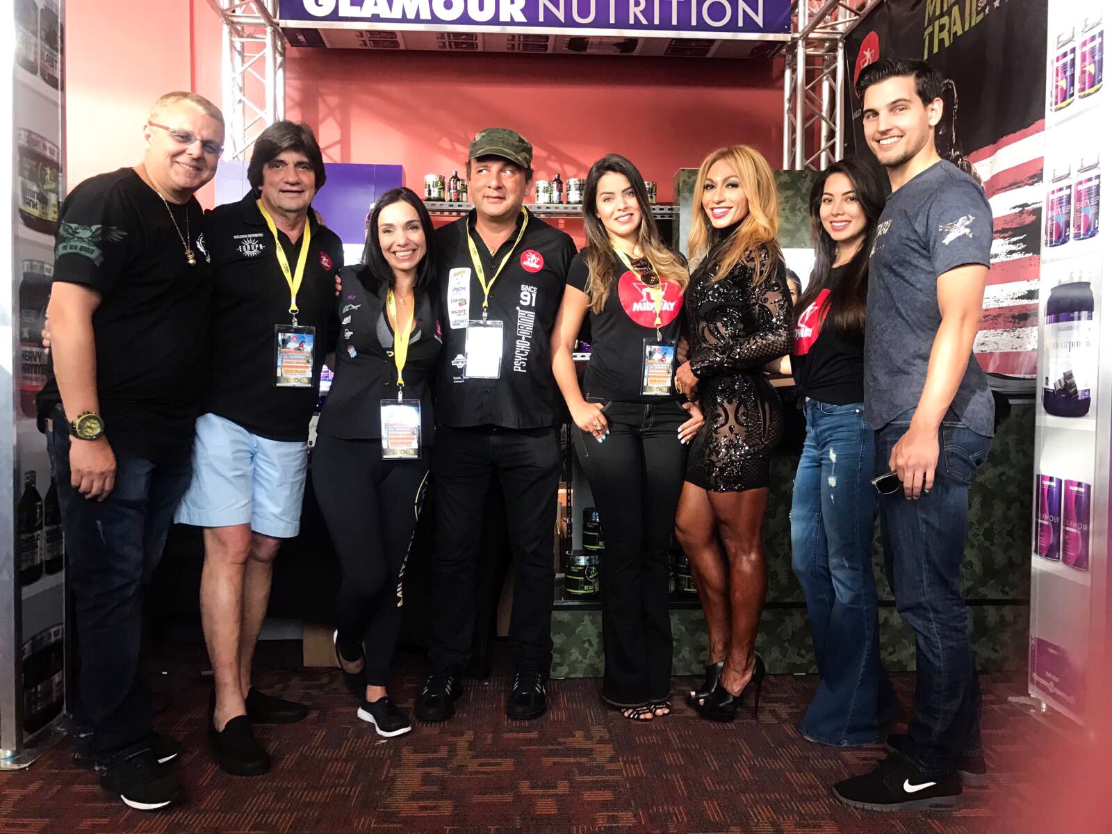 Team Midway posing for the camera with Karina Nascimento