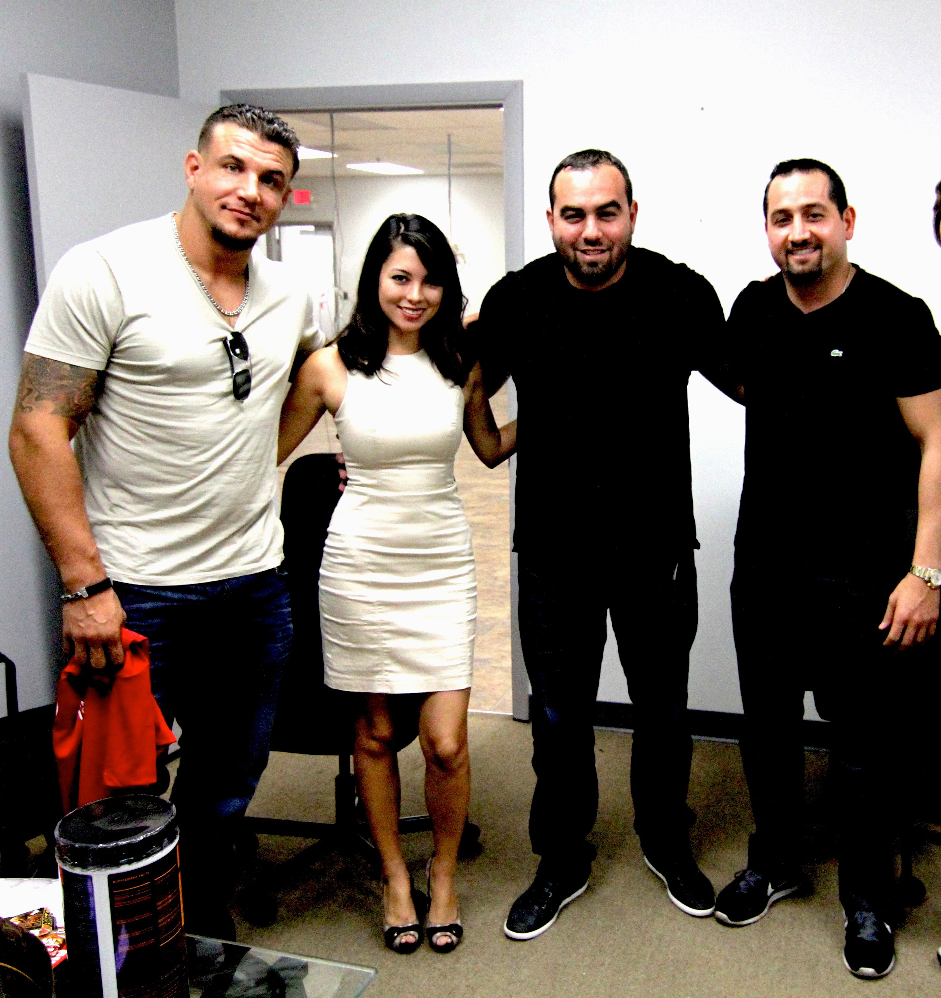 UFC Fighter Frank Mir with Catherine Colle VP of Operations and his agents.
